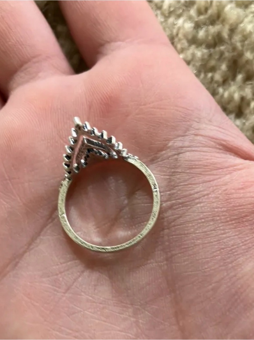 Shams Indian Ring in Silver, Amazing - Picture 3 of 4